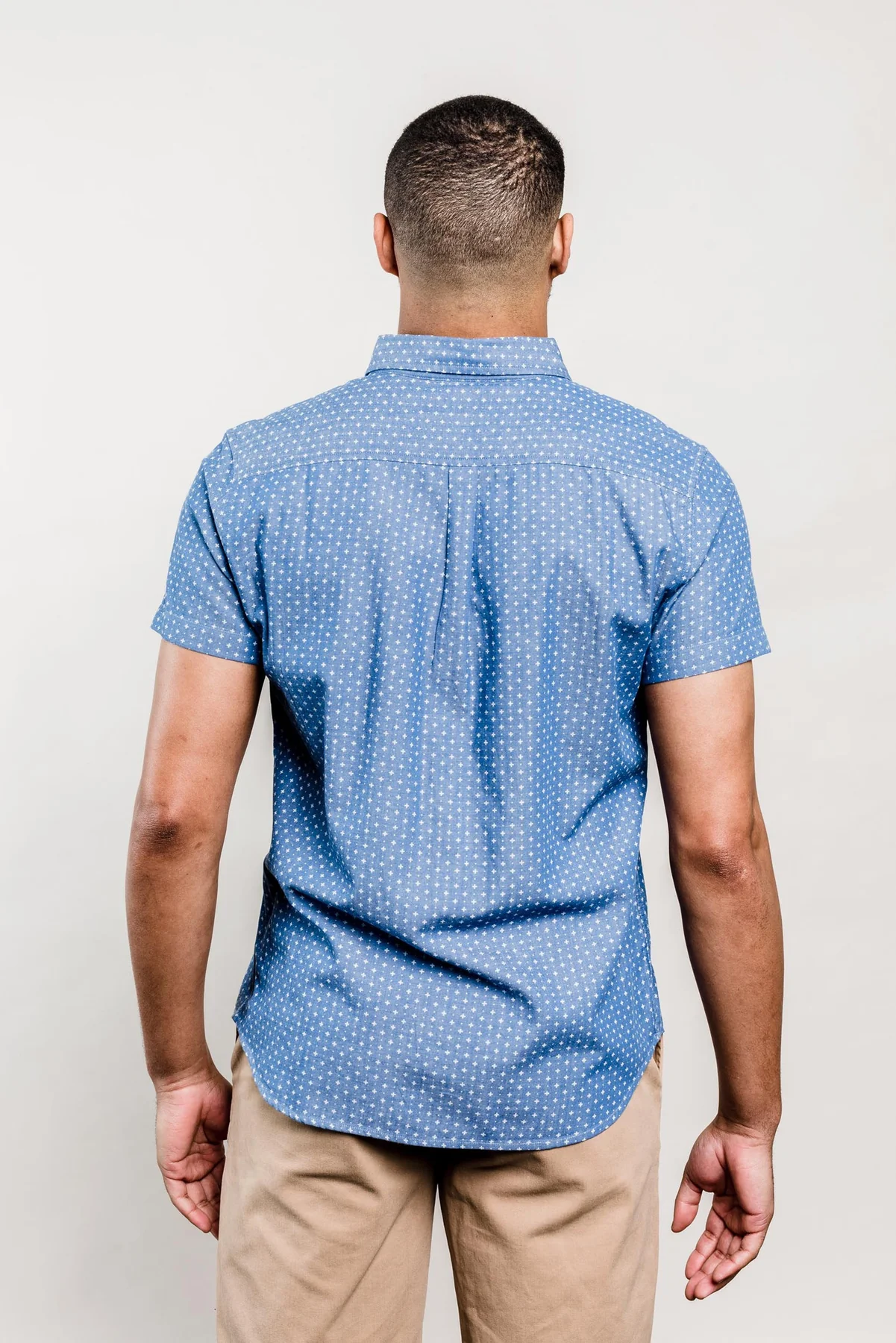 Man Blue Summer Shirt w Video - 图片 3